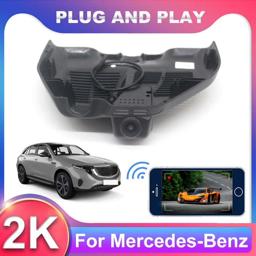 

2K Plug and play Dash Cam For Mercedes-Benz MB EQC400 EQC 400 4matic 2021 2022,Car DVR Video Recorder Dashcam Camera WIFI 1600P