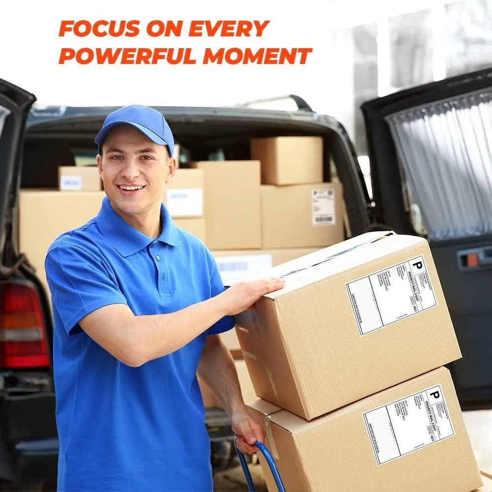 4x6 Inch Direct Thermal Labels Printer Paper 100x150mm Fan-Fold Labels Shipping Supplies waterproof for D100 D200 Printer