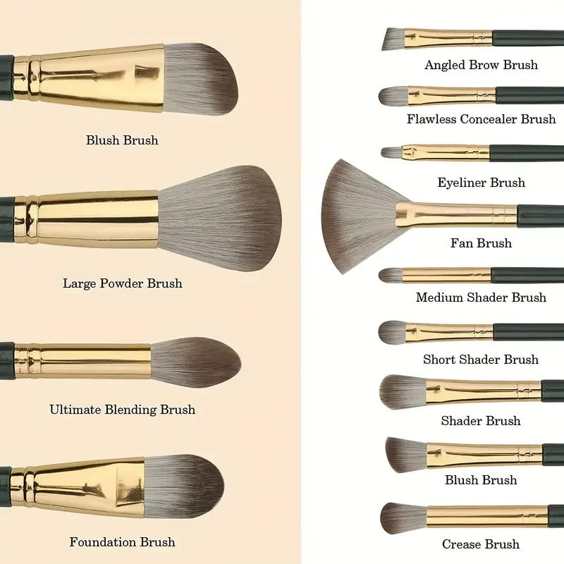 Professional 14Pcs Makeup Brush Set Eye Face Foundation Concealers Blush Powder Eye shadow Cosmetic Brushes Christmas Gift Women