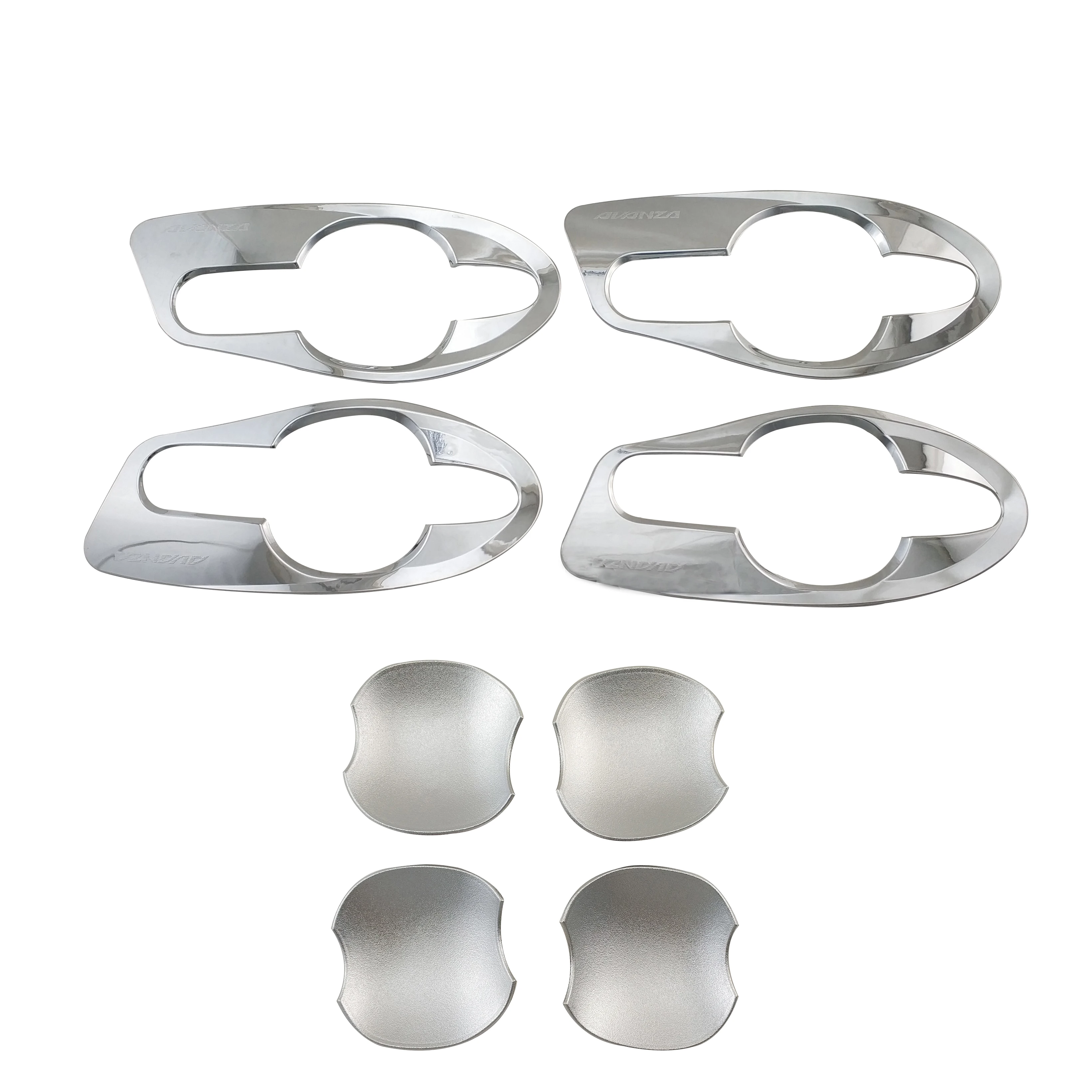 For Toyota AVANZA 2012 2013 2014 2015 2016 2018 2019 8PCS Chrome Car Accessories Plated Door Handle Bowl Covers Trim Paste Style