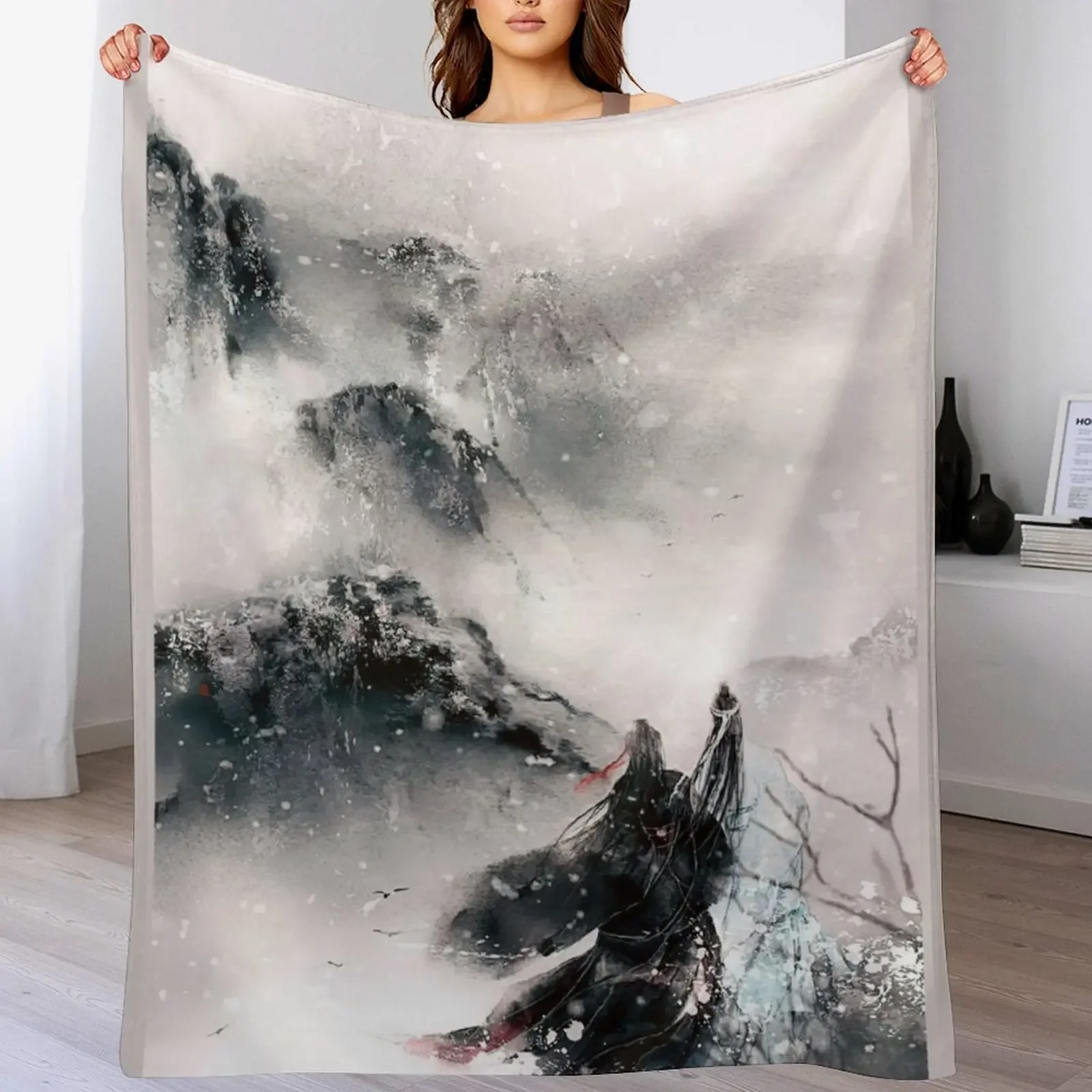 Wei wuxian and Lanzhan cultivating around the world married Throw Blanket For Decorative Sofa Blankets For Sofas Blankets