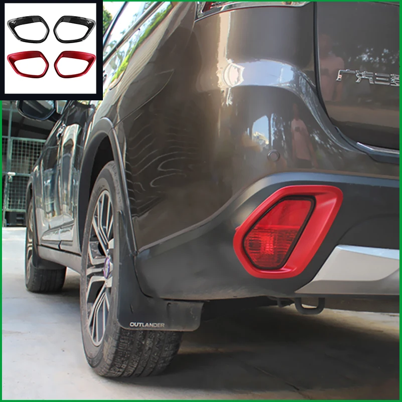 Car Styling For Mitsubishi Outlander 2016-2018 Rear Fog Light Frame Cover Car Styling Sticker Trim Decorative Auto Accessory for