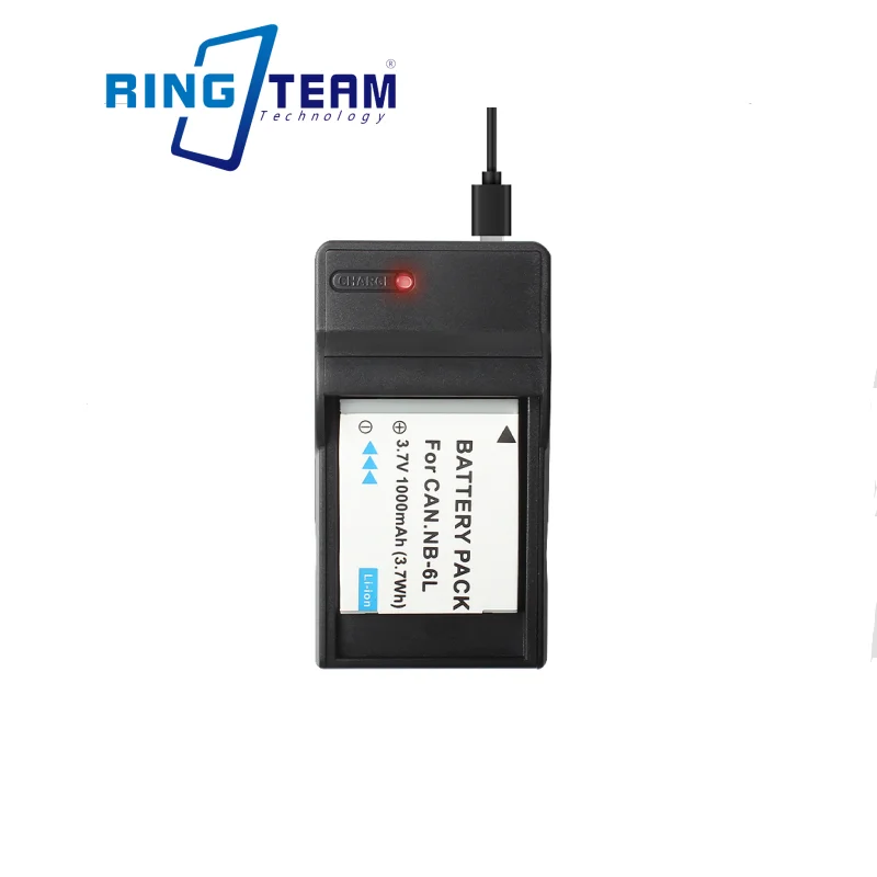 NB-6L Battery Single Charger, for Canon Cameras, 1-Slot Fast Charging for Canon PowerShot D10 D30 S95 SX280 SX510 HS IXUS 95IS 2