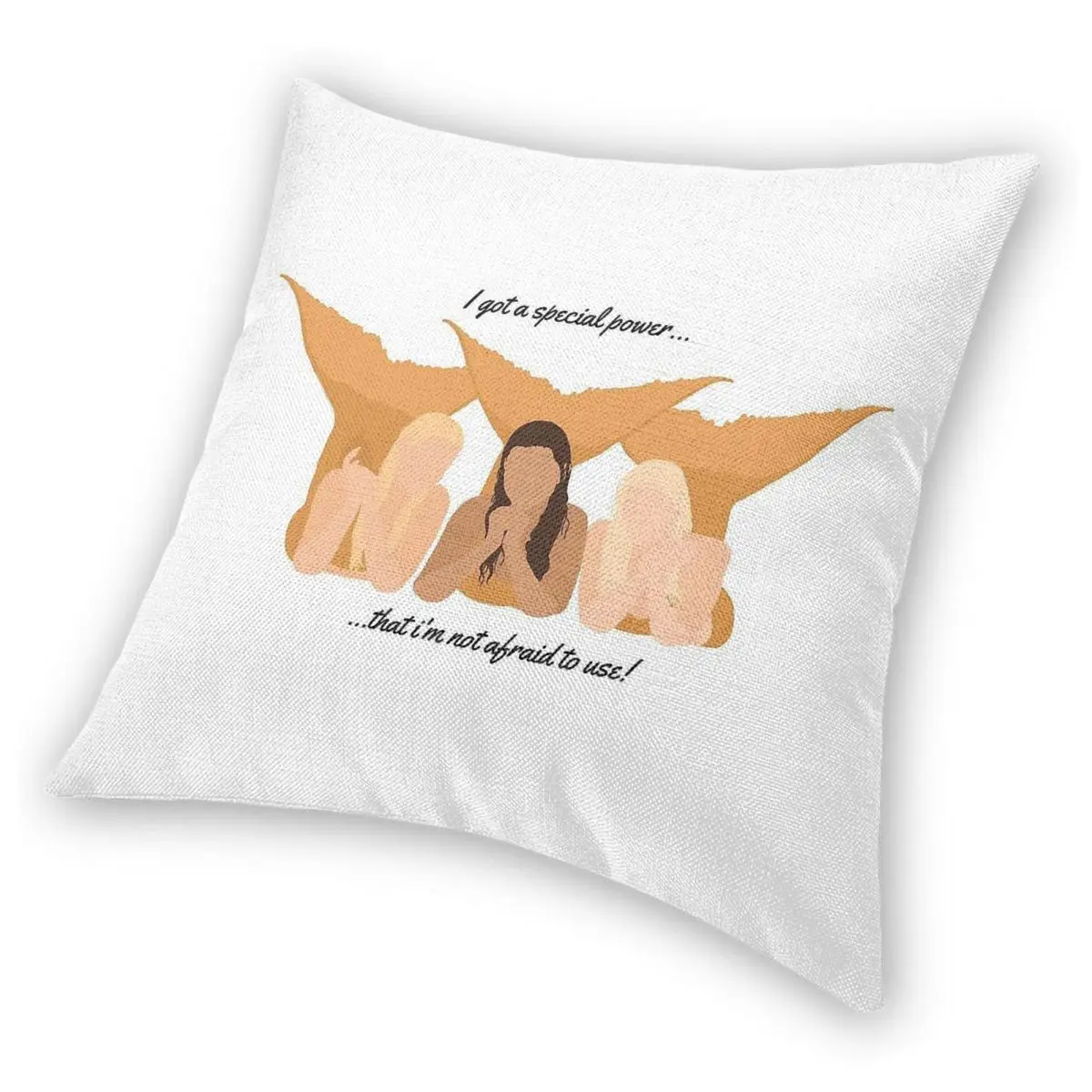 غطاء وسادة من الكتان والمخمل ، غطاء وسادة بسحاب مطبوع ، غطاء وسادة سرير ، فقط أضف ماء كليو ، إيما ريكي حوريات البحر ، 18"