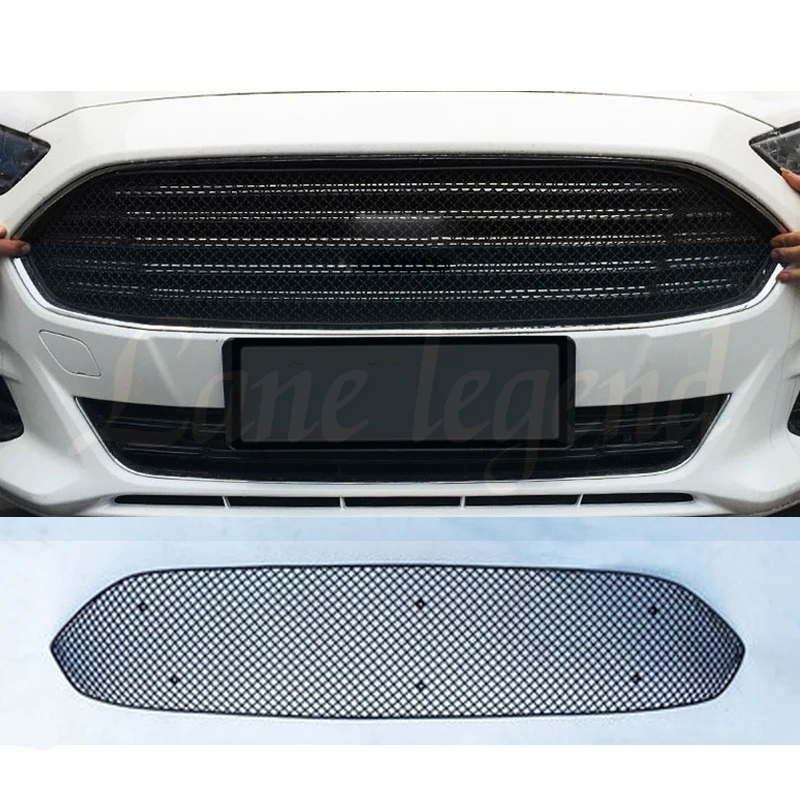 포드 퓨전 Mondeo 2013-2016 허니 콤 메쉬 그릴 자동차 스타일링 블랙 실버 프런트 범퍼 레이싱 그릴 맞는 레이싱 그릴