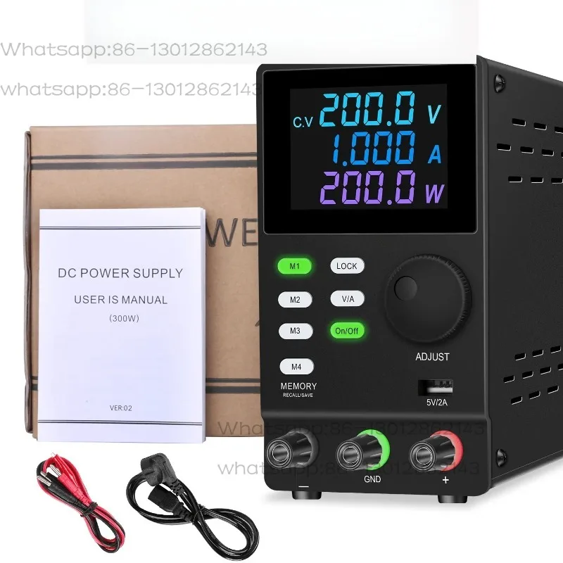 Programmable DC Laboratory Power Supply Adjustable Regulated Bench Variable Power Supplies 200V 300V 30V Memory Storage BCC