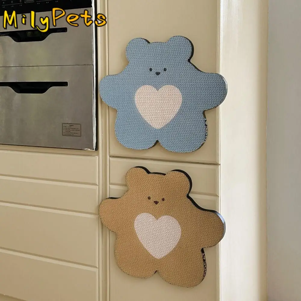 

Cartoon Cat Scratching Board Grip-fast Furniture Protector Cat Nail File Scratcher Wear-resistant Space Saving