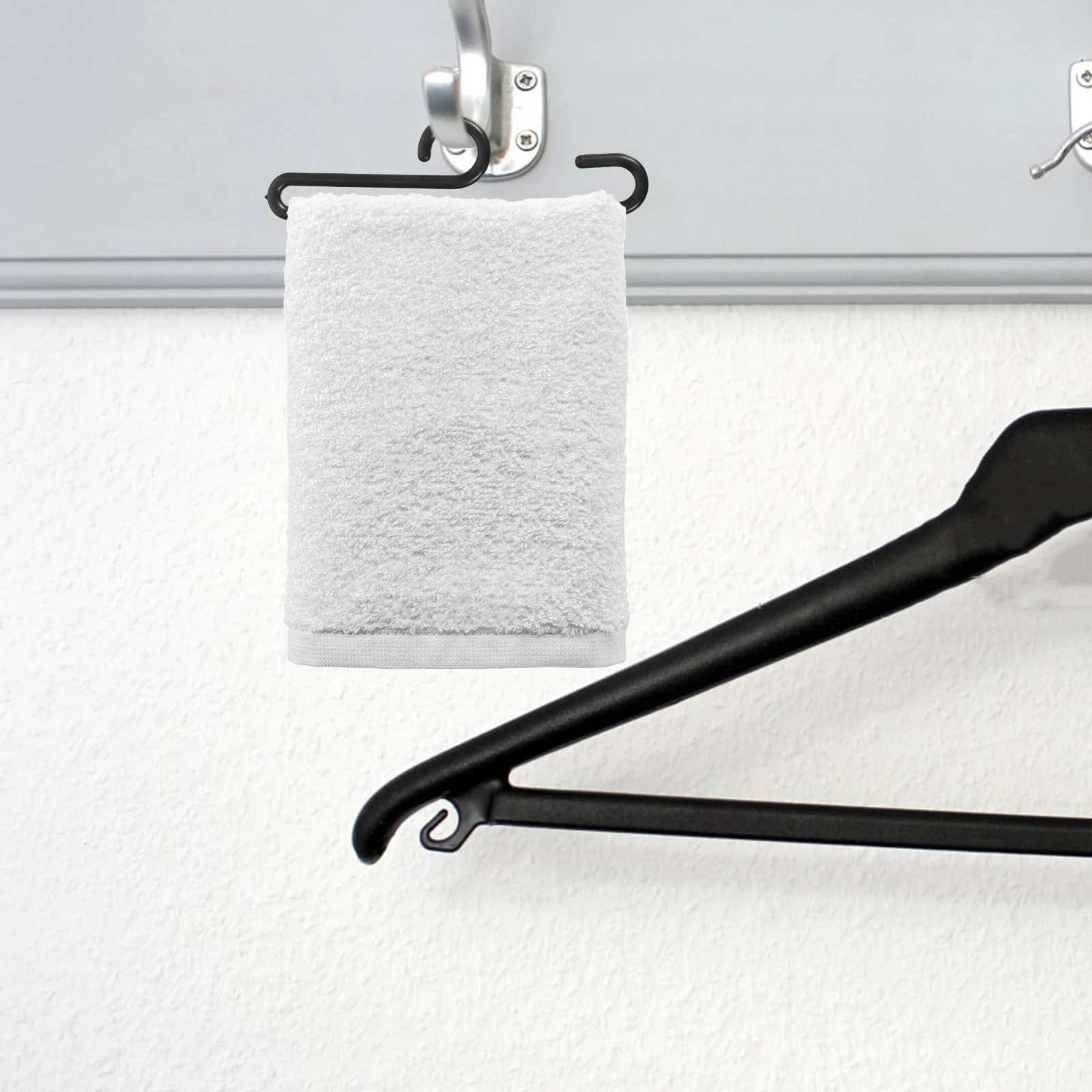 

190pcs Plastic Sock Hanger Hooks With Curved Bar Retail Hangers For Organizing Hats Socks Towels Multipurpose Black 10.5cm