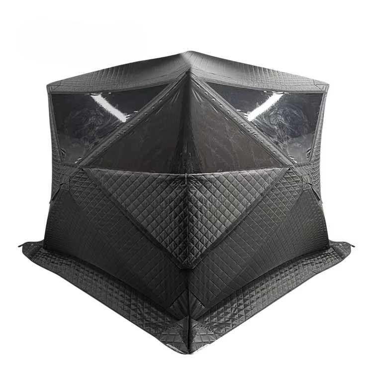 Tienda de sauna portátil al aire libre, Zelt de fácil instalación de los años 60 para sauna Oxford impermeable de 3 capas para 3 personas