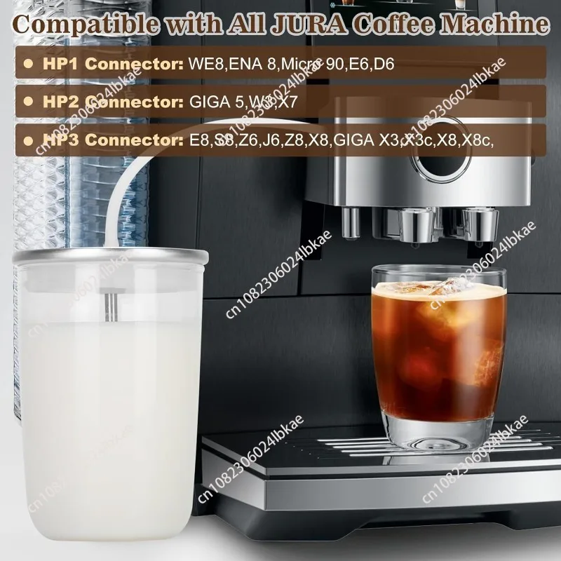 Apply To Yourui Jura Coffee Machine Glass Milk Cup Pot Milk Foamer HP3/1/2 Accessories ForENA8 Z6X3X7