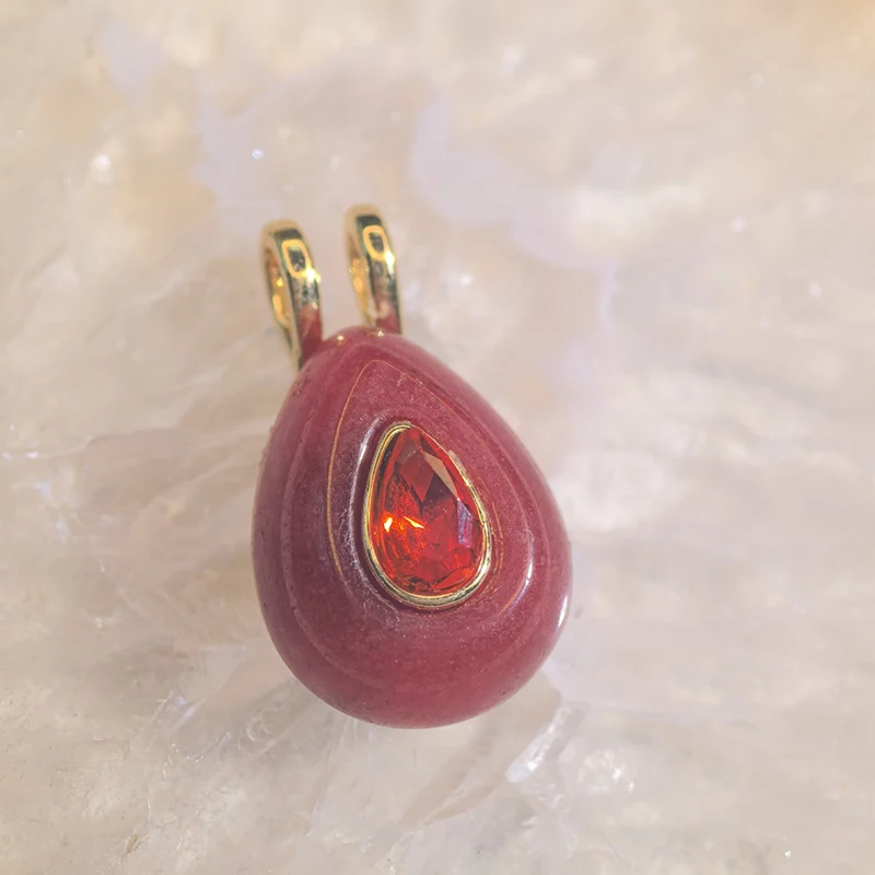 

8pcs/lot DIY Mix Jewelry Accessories Natural Stone Jau-December birthstone - Waterdrop Pendant For Charms Phone Bracelet