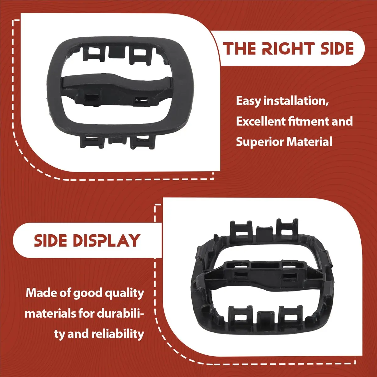 #08Q Black Replacement Dash Tunnel Button Frame For Smart Fortwo 451 LHD,Dash Panel For Smart Fortwo,(ABS)