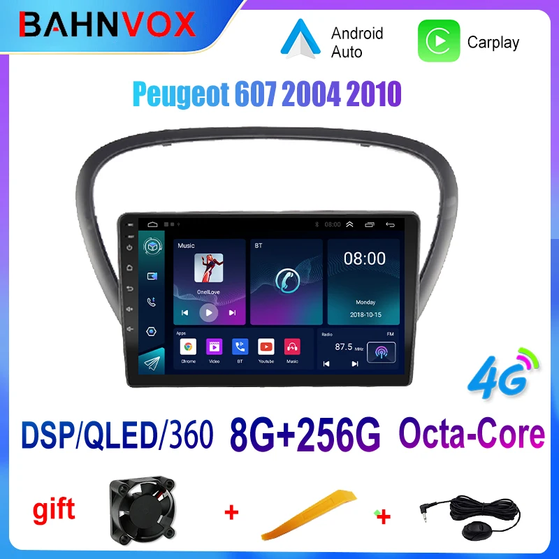 

Android Car Radio for Peugeot 607 2004 2010 GPS Navigation Multimedia Video PlayerStereo Tape Recorder Screen Head Unit 4G