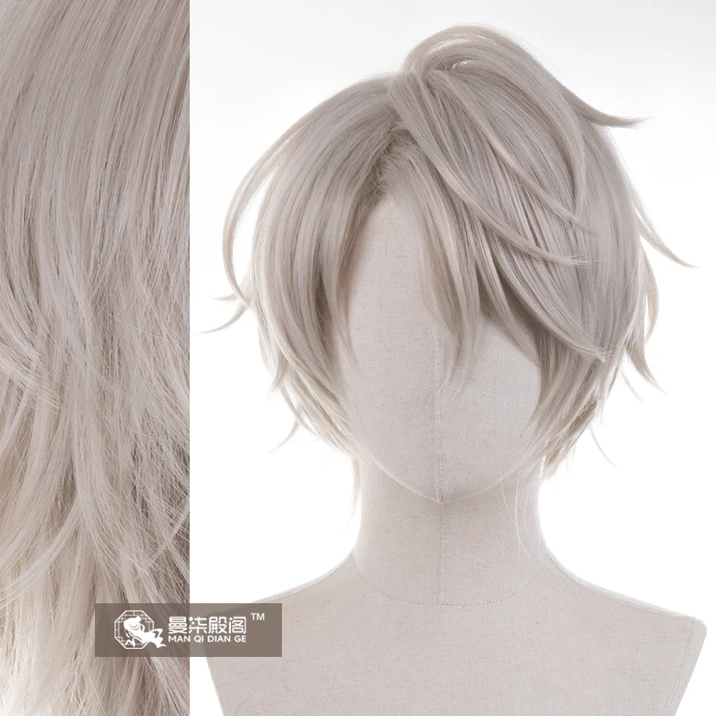 Kagami Hayato Kaida Haru Aza Cosplay Wig VTuber Hololive Synthetic Hair Heat Resistant Role Play Halloween Party Carnival