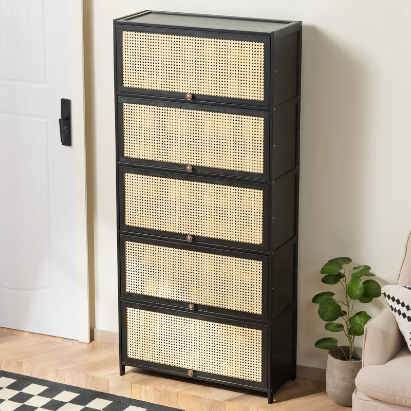 Large-capacity Shoe Cabinets Space-savingsolid Wood Shoe Cabinets Storage Simple Organizador De Zapatos Living Room Furniture