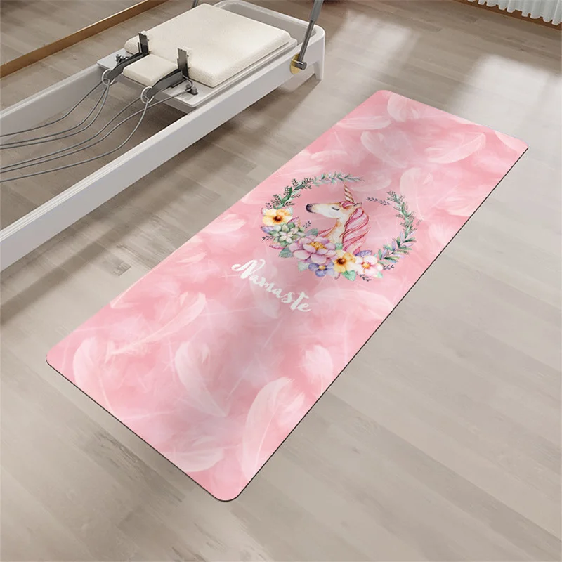 Suede Printed Yoga Mat Rubber Yoga Mat Foldable Anti Slip Wear-resistant Fitness mat Ultra-thin Folding Cushion 68/80cm*1.5mm - view 5