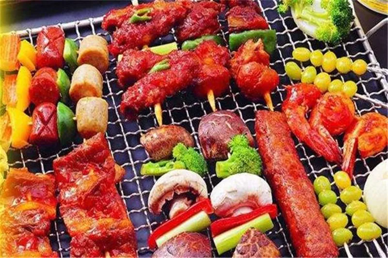 Non-Stick 304 Stainless Steel BBQ Mat Net Grid Shape Square Rectangle Grill Mesh Wire Net Outdoor Cooking Barbecue Accessories