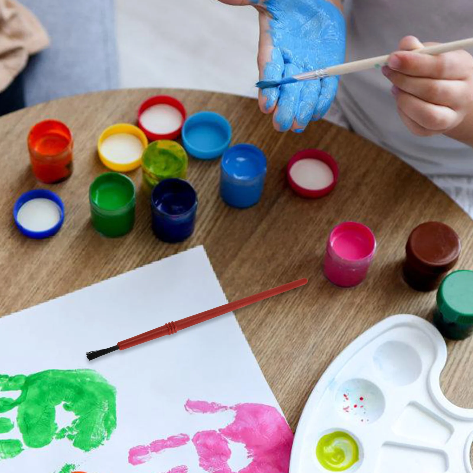 

100Pcs Small Painting Brushes for Artists Multi-Use Flexible Brush Set Ideal for Pigment Mixing Student Art Accessories Kit