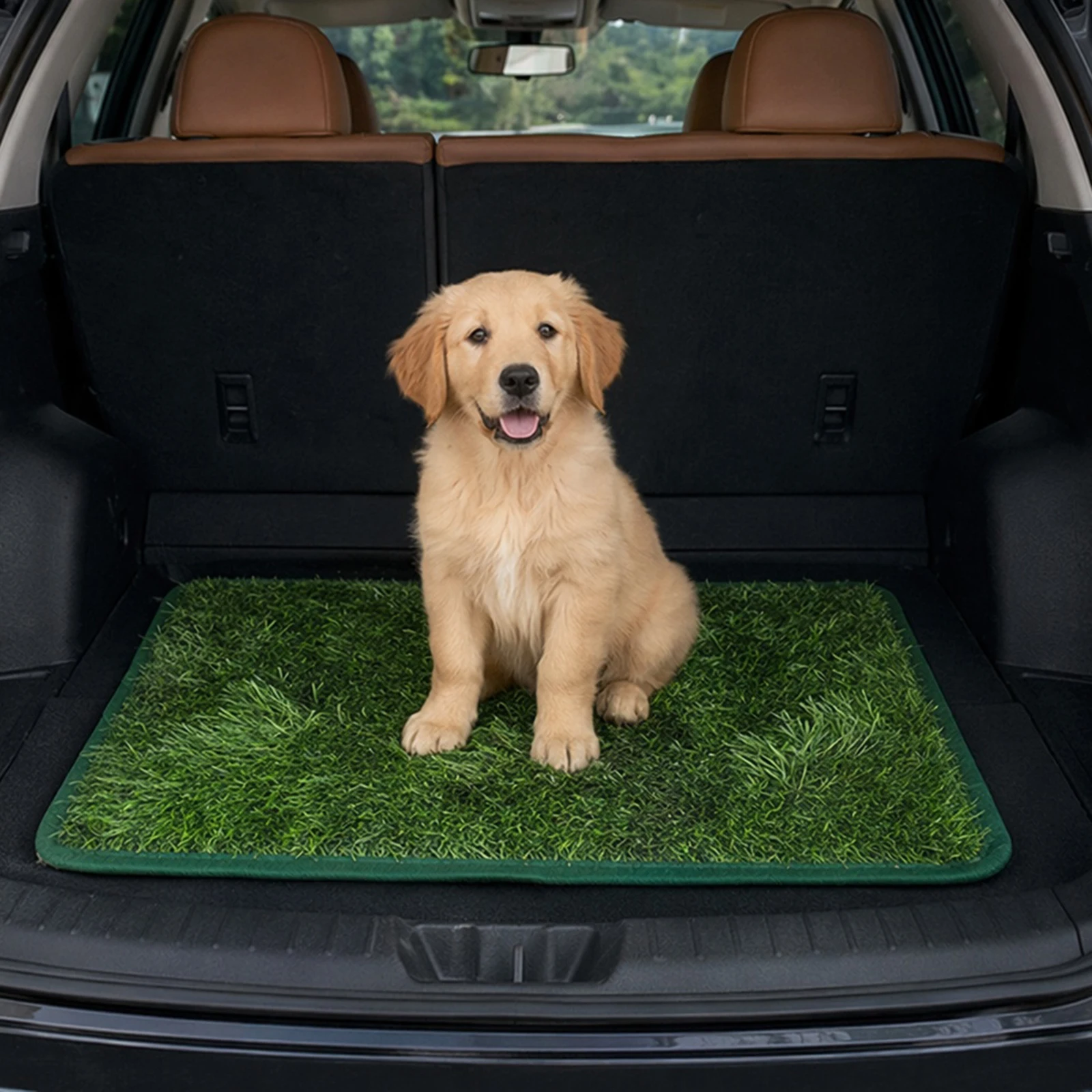 Artificial Grass with Non-Slip Rubber Base DIY Cuttable Turf Easy To Clean Simulation Lawn Pet Mat for Pets Potty Training