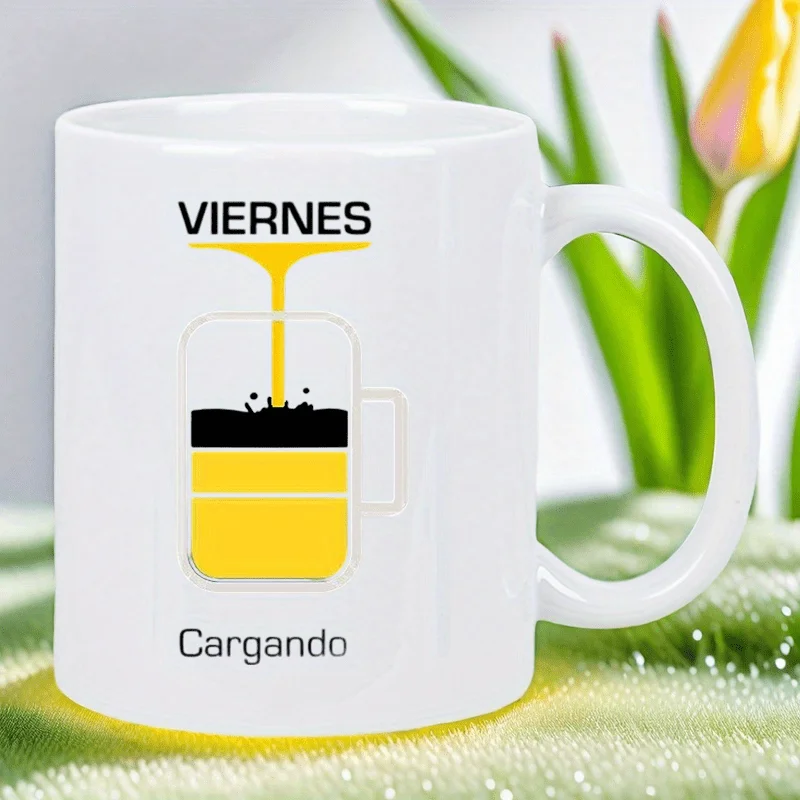 Ceramic White Mug - Perfect for Coffee, Tea, and Weekend Relaxation, Hand Wash Only, Reusable, No Electricity 320ml