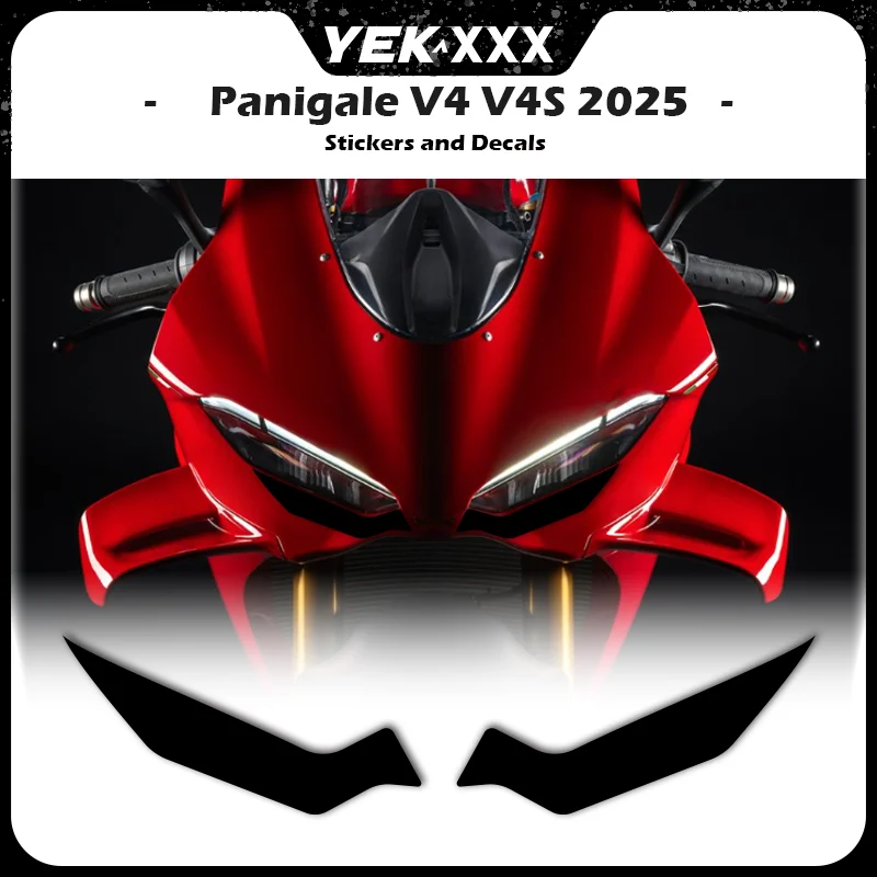 

For Ducati Panigale V4 V4S 2025 Fairing Car Front Sticker Decal New Car Light Sticker Flower