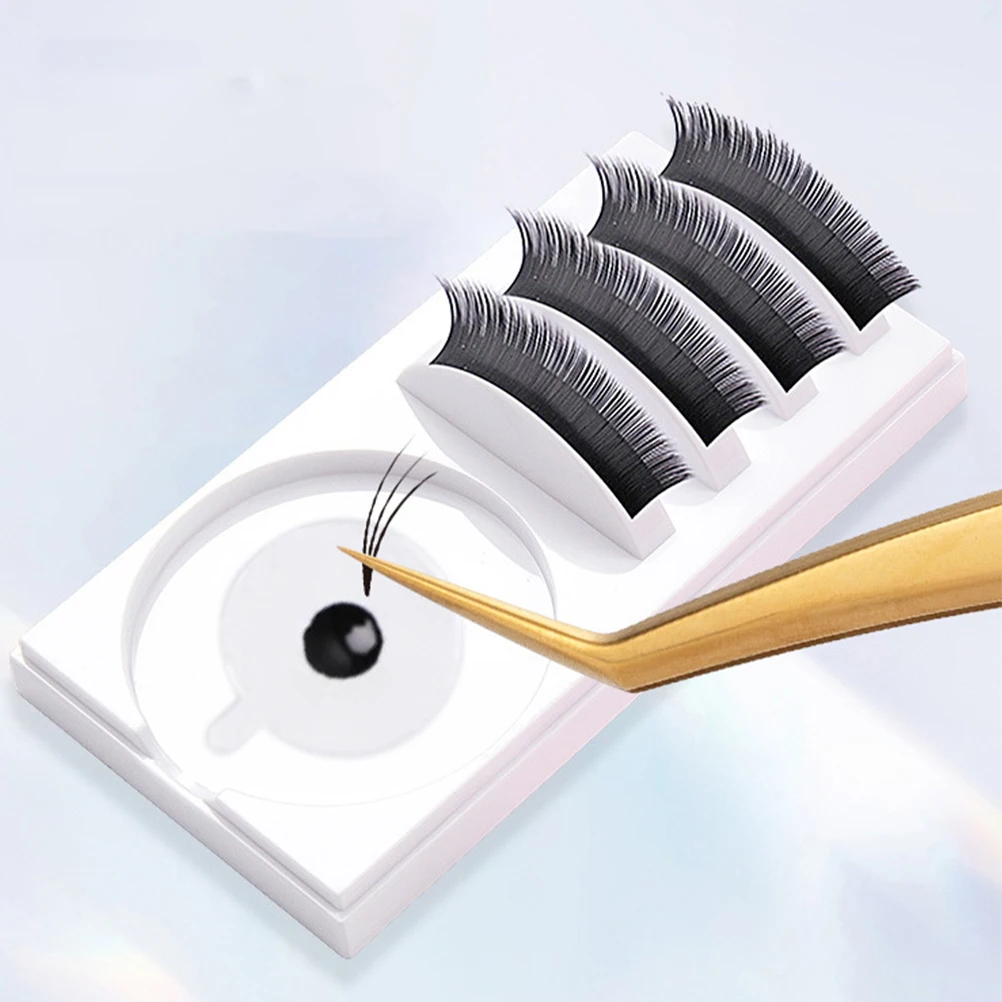 

4pcs Eyelash Glue Holder Drip Pad Pink White Tray Lash Extension Tools Display Board Storage Container Plastic Pallet