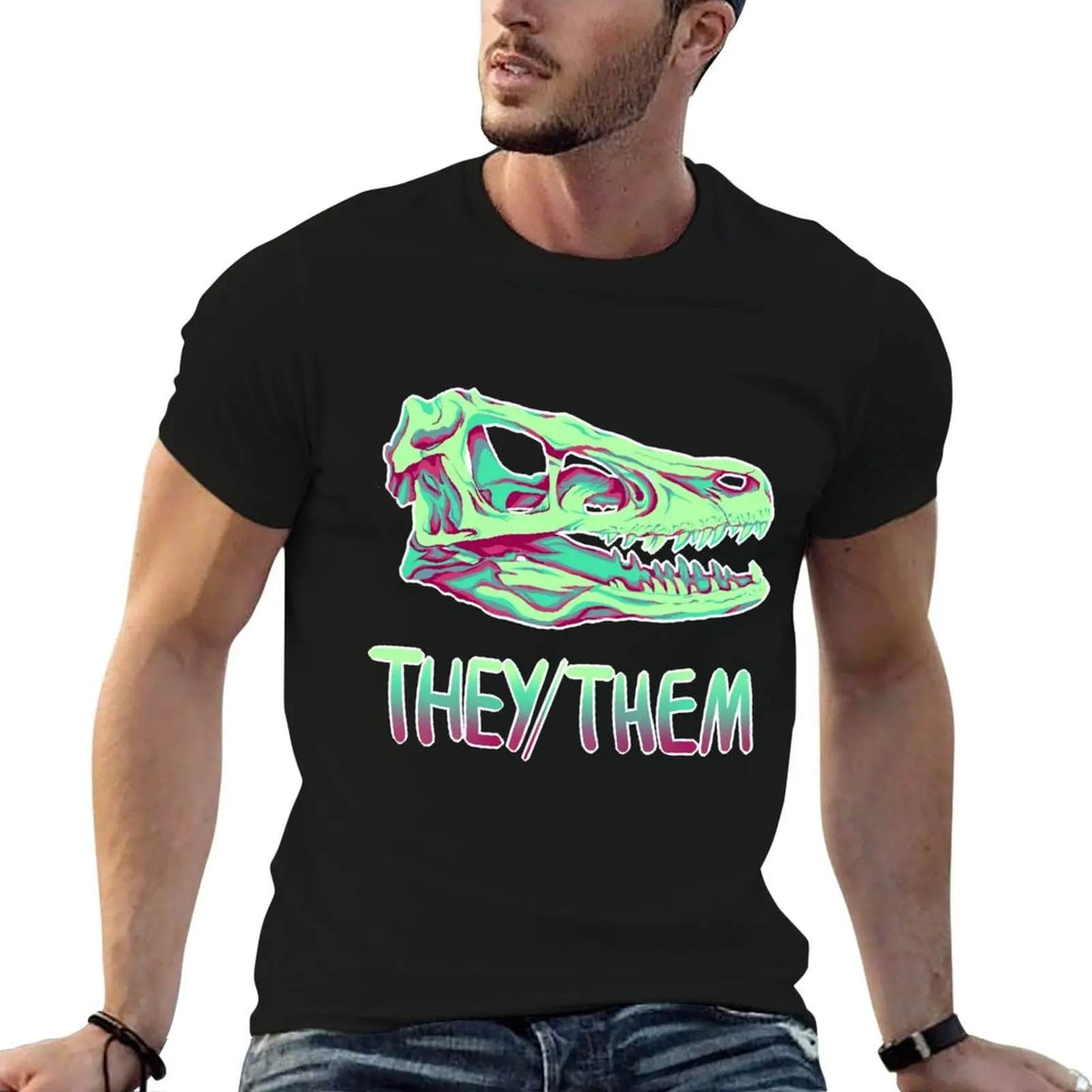 

cotton man t 100 white shirts Velociraptor t pack percent for man Skull for T-Shirt shirt