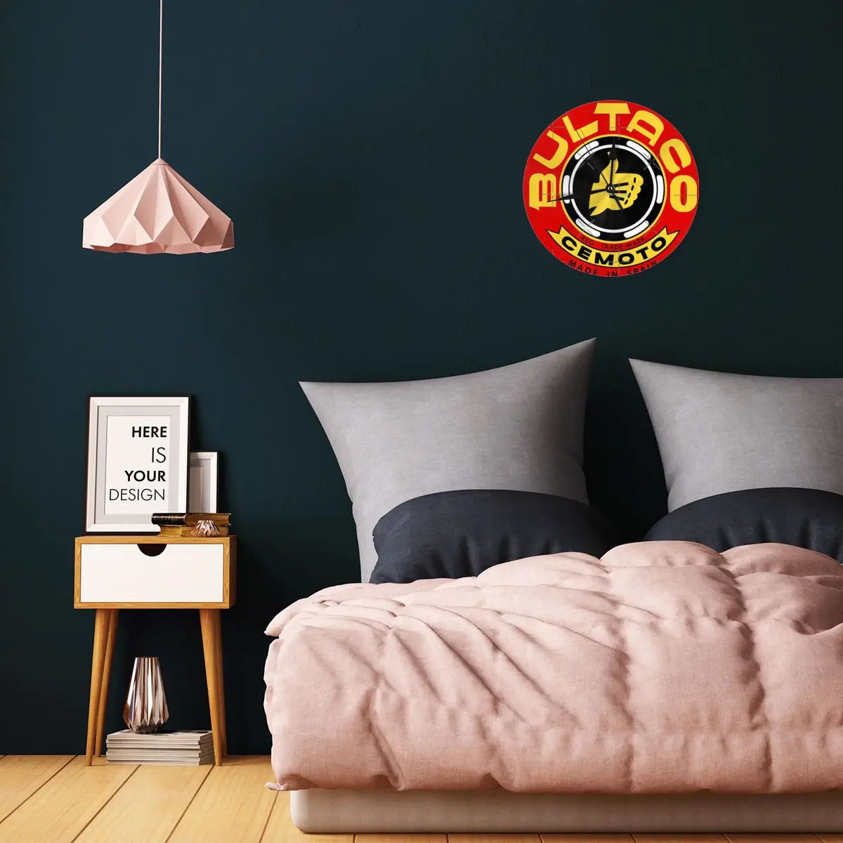 Bultaco Cemoto YELLOW Wall Clock Room Decoration Clock Must-have Ornament Round