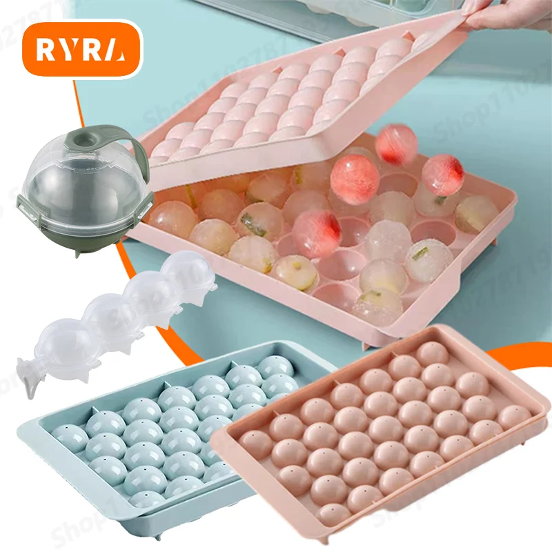 

55/33/4/1-grids Ice Ball Mold Plastic Mini Ice Ball Maker Round Ice Box Whiskey Cocktail Homemade DIY Bar Household Tool Gadget