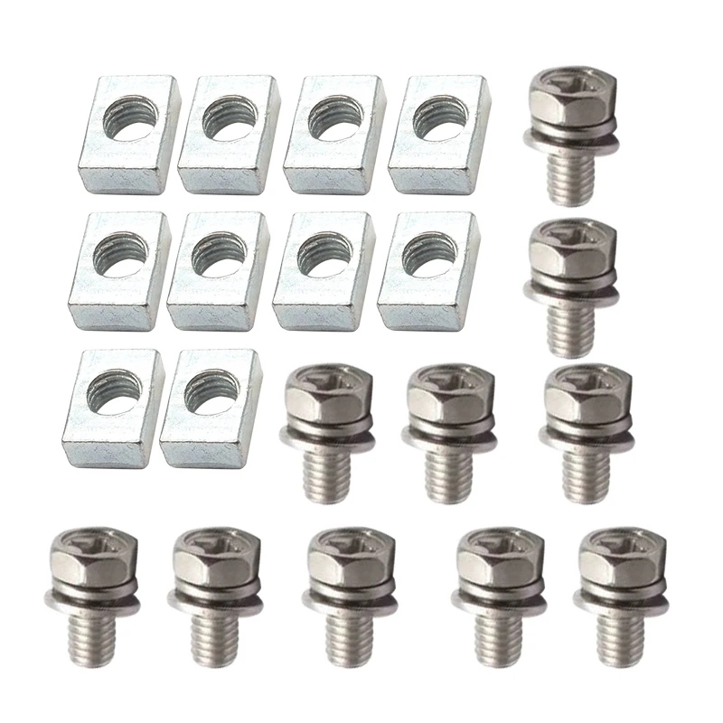 10 Sets M6 Scooter Battery Terminal Hexagonal Bolt & Square Nut