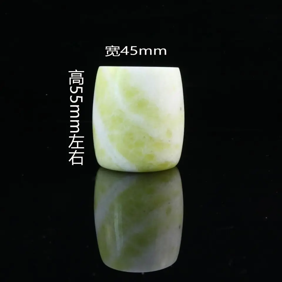 45*55mm Natural Stone Teacup Yellow Jade Cups Chinese Tea Ceremony Master Cup Health Gongfu Teaware Lantian Jade Tea Cup