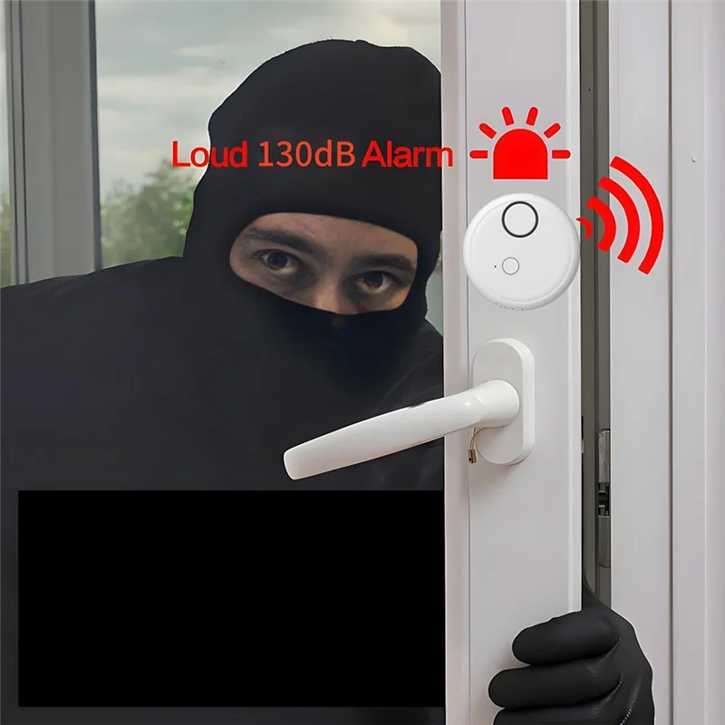 【B74A】 Sensore di vibrazione dell'allarme di sicurezza per porte e finestre Sensibilità regolabile 130 dB per magazzino di uffici domestici Confezione da 2