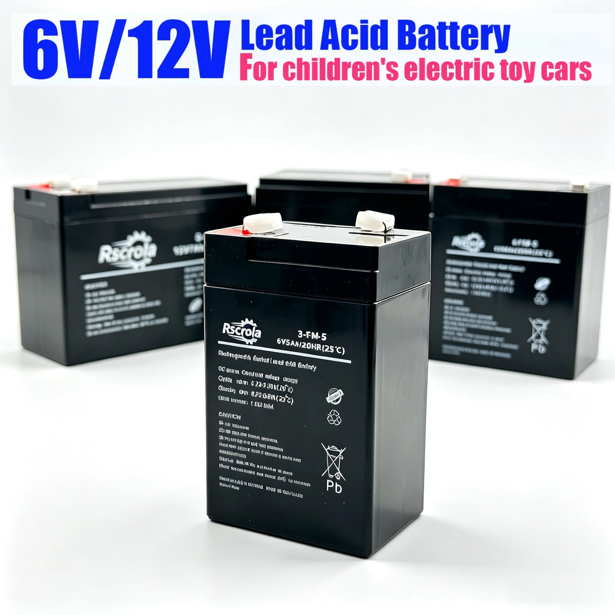 6V/12V Rechargeable Battery For Children's Electric Vehicles Toy Cars Motorcycles Baby Strollers Battery 5Ah 7Ah 8Ah 12Ah