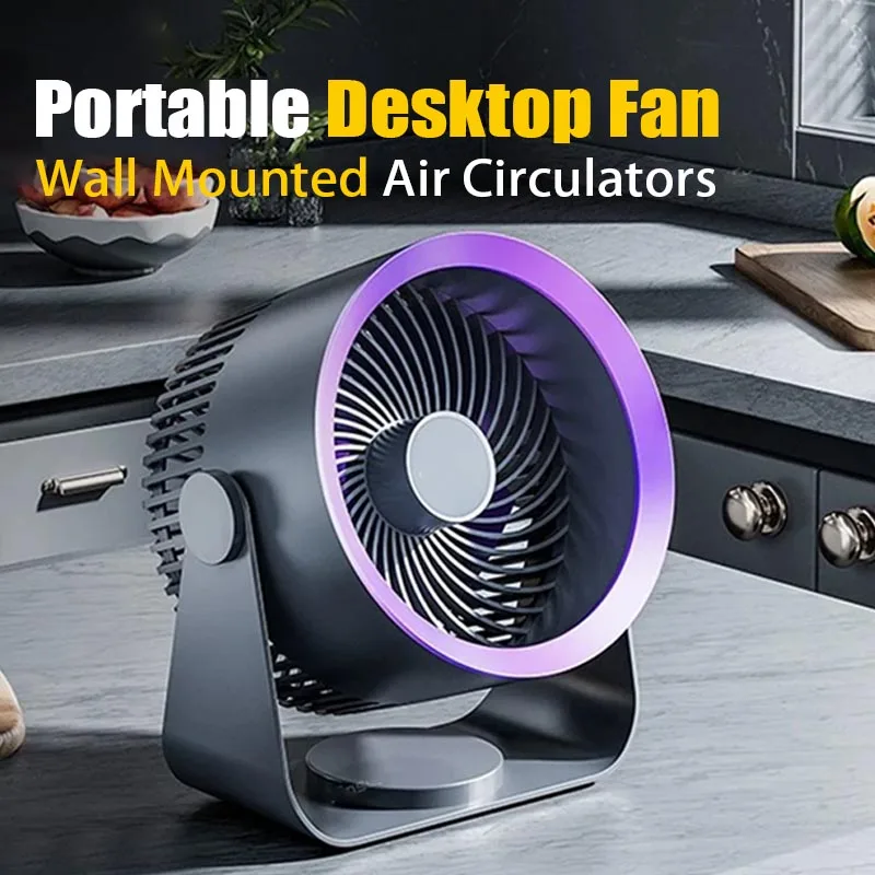 

Wall Mounted Electric Fan Wireless Portable Home Quiet Ventilator Desktop Wall Desktop Fan Dual Purpose Hanging And Standing