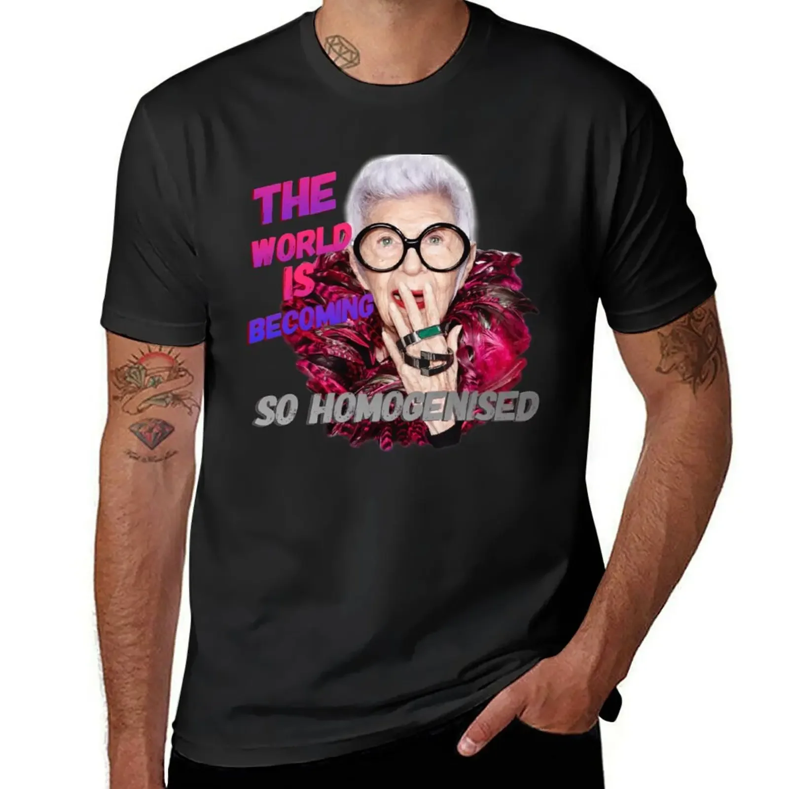 Iris Apfel T-Shirt anime figures vintage graphic tee mens tall t shirts