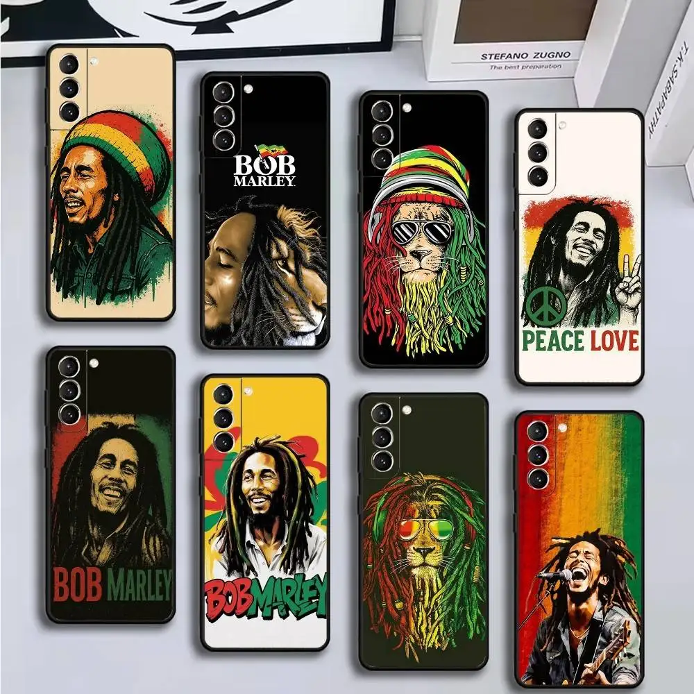 

Bob Marley Rasta Lion Phone Case For Samsung GalaxyA13,21s,22,31,32,52,53,71,72,73,Soft Black Cover