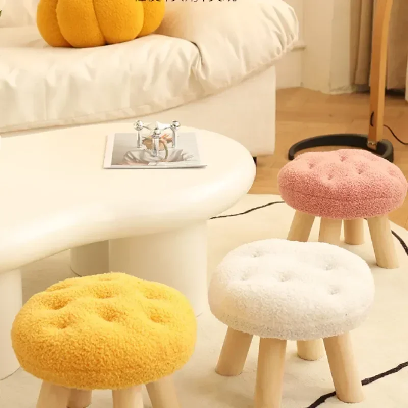 Yunduo Small Stool Household Low Stool Sofa Bench Living Room Seat Girls Bedroom Shoe Changing Stool