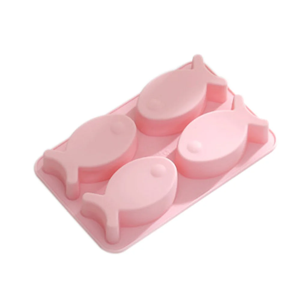 

4GridsFishShapedSiliconeIceCubeTrayMoldCakeDecoratingToolBakingKitchenAccessoriesFoodGradeOdorlessPortableIceMold