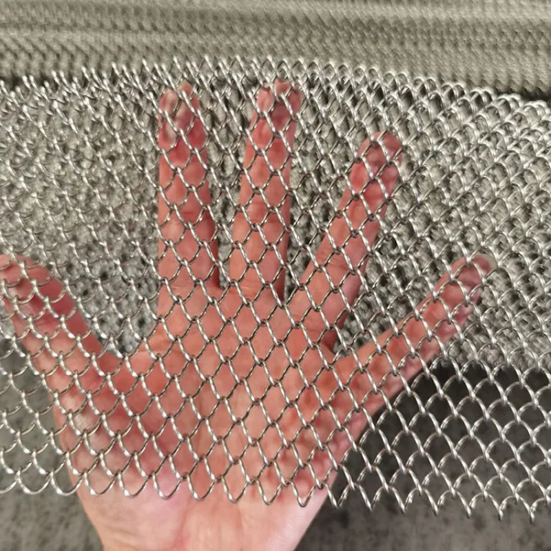 custom.Custom Stainless Steel Chain Link Metal Coil Mesh Waterfall-Huge Cascading Wall