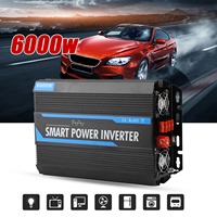 Auto Power Inverter 12V DC to 220V AC Pure Sine Power Voltage Inverter Rated 2000W Peak 6000W Power Transformer Car Inverter