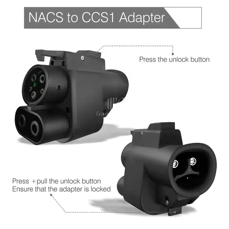 NACS 테슬라를 CCS1 500A 250KW 1000V로 빠르게 충전하는 DC 어댑터, 슈퍼차저 및 기타 NACS DC 충전소에서 CCS1 전기차 충전용 썸네일 2