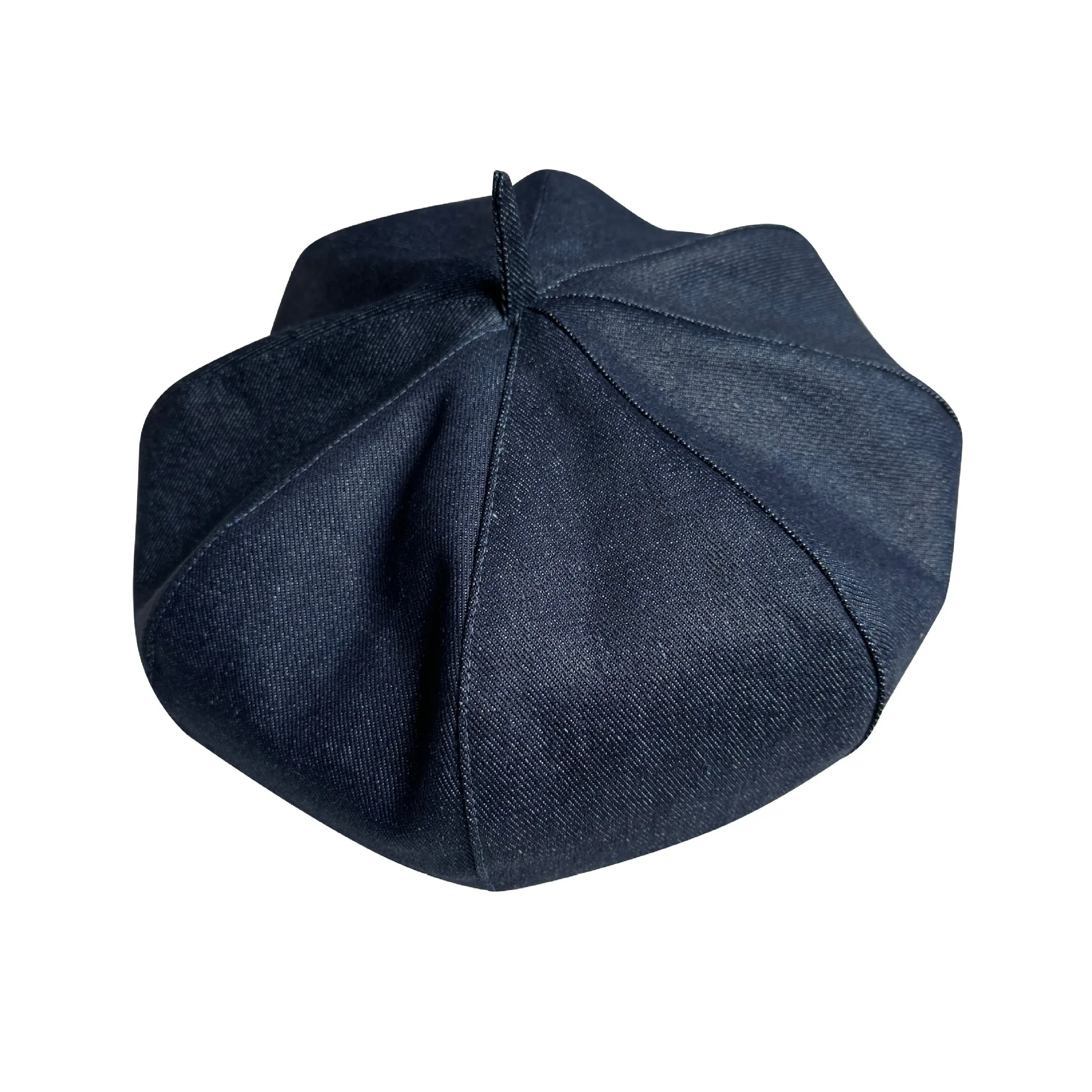 Classic Denim Fabric Beret Hat For Women Spring Summer Casual All Match Fashion Octagonal Cap Face Slimming Painter Hat