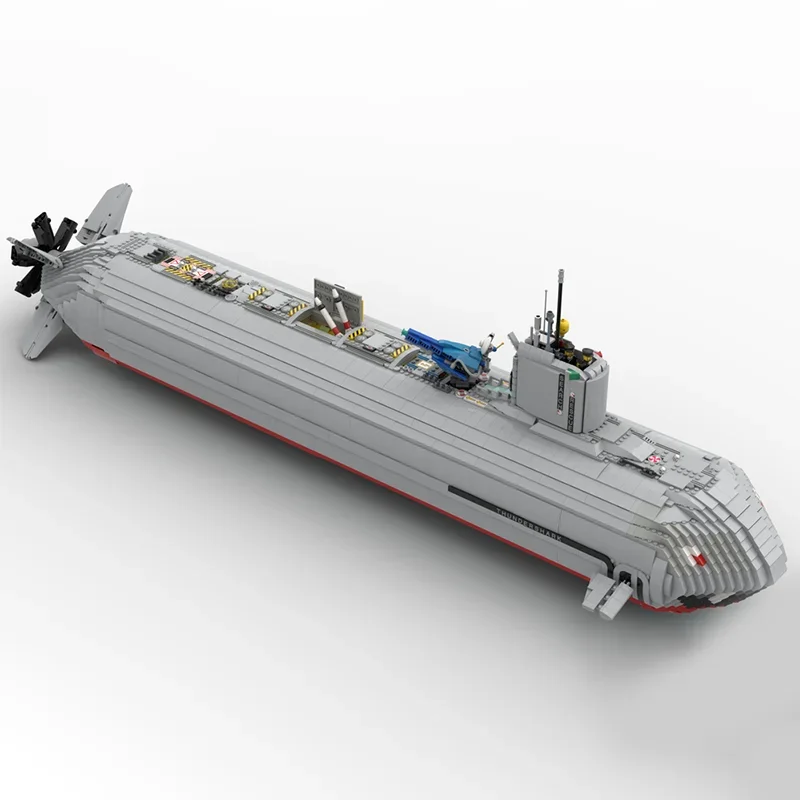 9327PCSMOC Thundershark Submarine Modular Model DIY Exploration and  Creativity Educational Building Bricks Toys Kids Gift for
