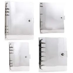 A4/A5/A6/A7 Office Supplies Plastic Clip File Transparent Notebook Binder Planner Loose Leaf Ring