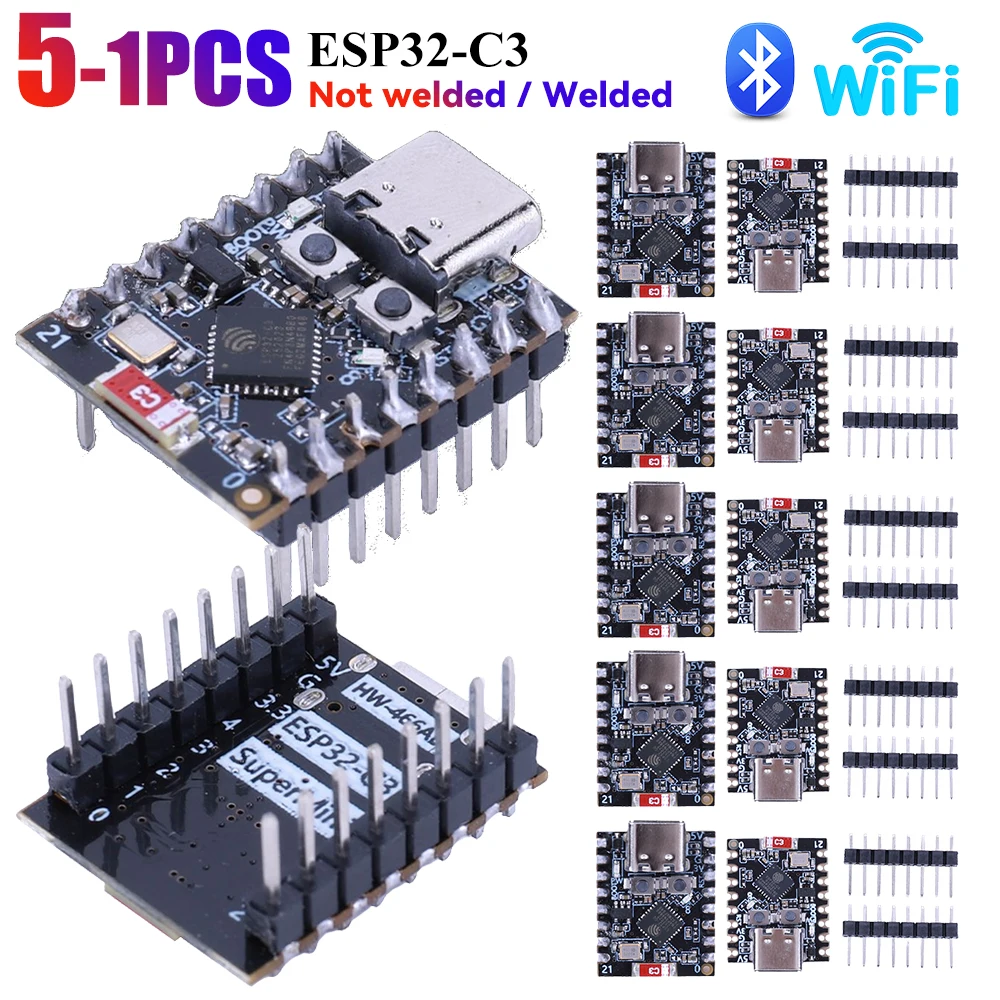 ESP32-C3 Development Board ESP32 C3 SuperMini WiFi Bluetooth-Compatible Board Development Board CORE Board for Arduino