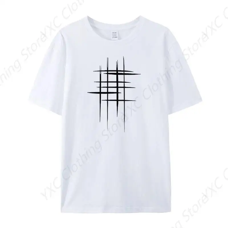 

Casual Graphic Line Printed Men's T-shirt- Short Sleeve Crew Neck Soft Fitted Tees S - 6XL Fresh Classic Basic Tshirts