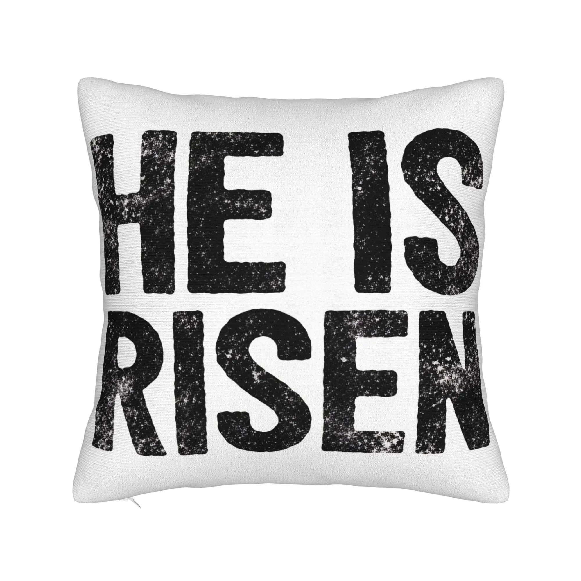 He is Risen Boho Easter Letter Pillow Case  Cute Funny Pillow Cover Custom Pillowcases For Office Car Home Decor