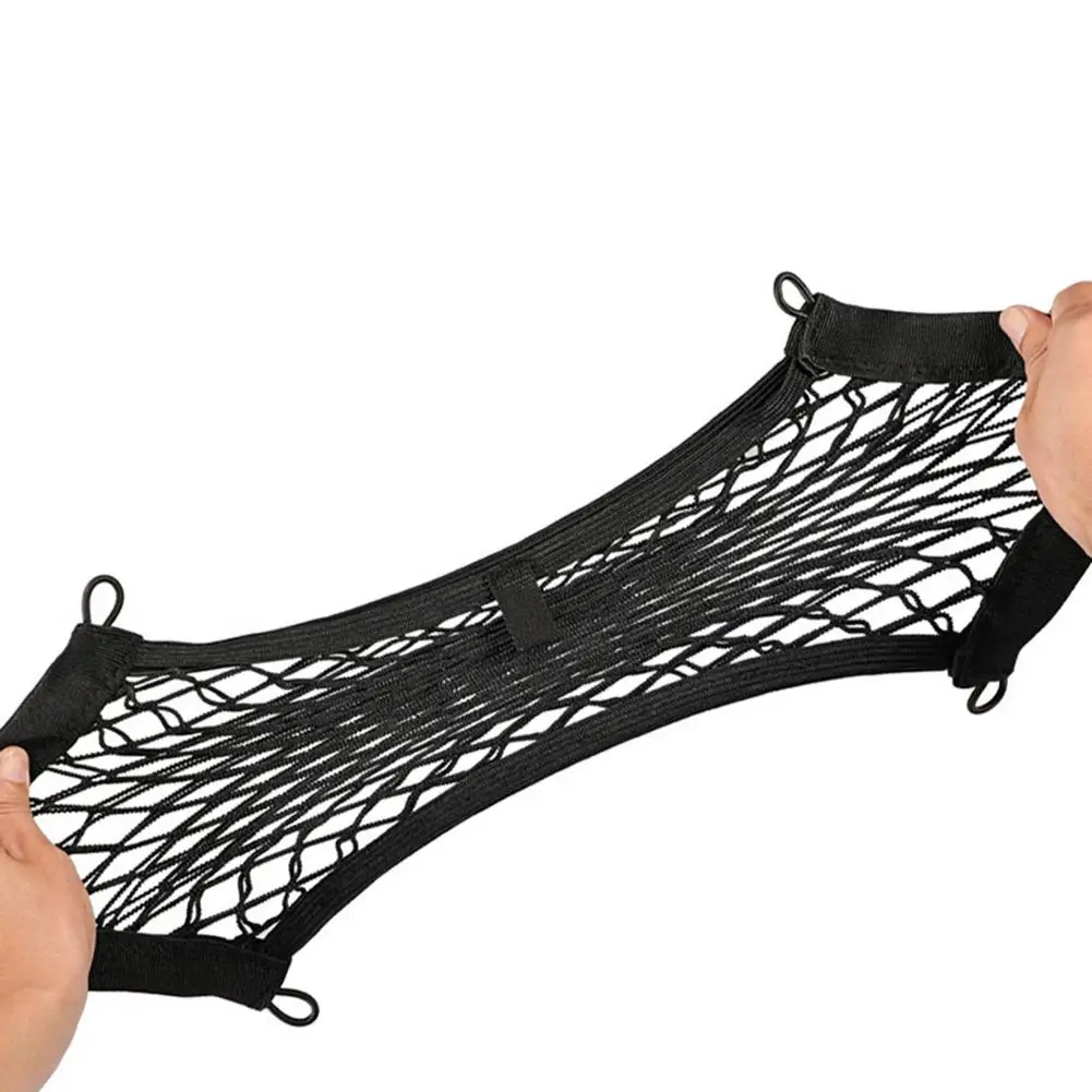 Car Cargo Storage Net Elastic Cargo Net Pocket  Auto Cargo Net Storage Mesh Pocket with Mounting Screws Hooks for Truck Car SUV