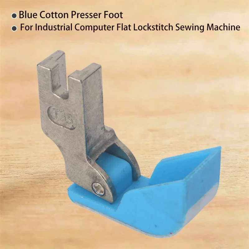 10PCS Blue Cotton Presser Foot Step Cotton Boat Type Plastic Presser Feet for Industrial Computer Flat Lockstitch Sewing Machine