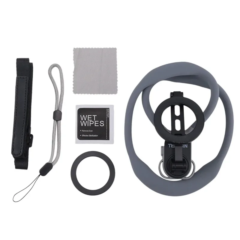 

TELESIN шейный держатель силиконовый магнитный быстроразъемный шейный держатель для смартфона синий